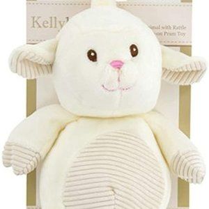 KellyBaby Plush Lamb Rattle Pram Toy